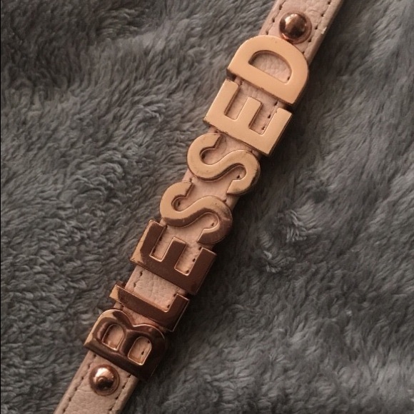 BCBG Rose Gold Word Bracelet - Picture 2 of 4